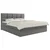 MID.YOU POSTELJA Z VZMETNICO 180 cm x 200 cm , les, tekstil, leseni material siva