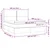 vidaXL Box spring postelja z vzmetnico LED temno siva 180x200 cm blago