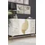 Hanah Home Konzolni sto Afra KM120, 120x75x29.6 cm, Belo-zlatne boje