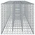 Gabionski uzdignuti krevet 2 pcs Srebrno 340 x 60 x 55 cm