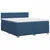 vidaXL Postelja boxspring z vzmetnico Modra 160 x 200 cm Blago