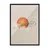 WallXpert uramljena slika 115231, narandžasto sunce i jato ptica na bež pozadini, 30 x 40 cm, crni ram
