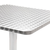 Vrtni stol srebrni 60 x 60 x 70 cm aluminijski