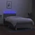 Vidaxl Box spring postelja z vzmetnico LED sv. siva 100x200 cm blago