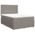 Vidaxl Box spring postelja z vzmetnico taupe 160x200 cm blago