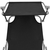 VIDAXL zunanji zložljivi ležalnik z nadstreškom (189x58x27cm), črn
