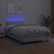 vidaXL Box spring postelja z vzmetnico LED bela 120x200cm umetno usnje
