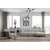 Atelier del Sofa Ugaona garnitura Aren 145x43x206cm Siva