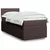 vidaXL Box spring postelja z vzmetnico temno rjava 90x200 cm blago