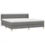 Vidaxl Box spring postelja z vzmetnico temno siva 200x200 cm blago