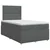 vidaXL Postelja boxspring z vzmetnico Temno siva 120 x 200 cm Blago