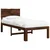 vidaXL Enojni okvir za posteljo z naslonom ROSTOCK Temno rjava