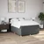 Vidaxl Box spring posteljni z vzmetnico temno siv 140x190 cm blago