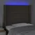 LED uzglavlje smeđesivo 103 x 16 x 118/128 cm od tkanine