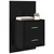 Wall-mounted noćni ormarić 2 pcs Crni hrast 48,5 x 32,5 x 80 cm