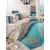 Katre - Turquoise Ecru Blue Brown Ranforce Super King Posteljina