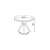 HANAH HOME Trpezarijski sto Mos White Marble Gold