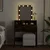 Toaletni stolić LED boja dimljenog hrasta 80 x 41 x 144,5 cm