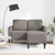 Sofa 2-sjed s ležaljkom u obliku slova L Taupe 125 cm tkanina