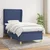 Vidaxl Box spring postelja z vzmetnico modra 90x200 cm blago