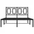 Vidaxl Kovinski posteljni okvir z vzglavjem črn 120x190 cm
