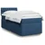Vidaxl Box spring postelja z vzmetnico modra 90x200 cm blago