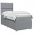 vidaXL Postelja boxspring z vzmetnico Svetlo siva 80 x 200 cm Blago