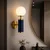 Opviq zidna lampa Moira-20201-G, 1 × E27, teget