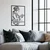 WallXpert metalni zidni ukras RT-NMD-059, devojka koja čita knjigu, u ramu, 58,5 x 41 cm, crni