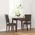 Vidaxl Jedilni stoli z blazinami 2 kosa Brown Solid Wood Rubber