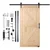 VEVOR Drsna hlevska vrata s kompletom strojne opreme 106.7x213.4 cm rjava