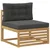 Set vanjskih sofa s jastukom 5 pcs Bijela i antracit Poliester