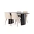 Venture Design Jedilna miza in stol komplet Isolde Night 180x90x75 cm črno rjava