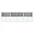 Komoda s LED svjetlima bijela 202x37x67 cm