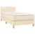 Vidaxl Box spring postelja z vzmetnico krem 80x200 cm blago