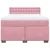 Vidaxl Box spring postelja z vzmetnico roza 140x190 cm žamet