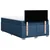 Vidaxl Box spring postelja z vzmetnico moder 120x200 cm blago