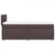 Vidaxl Box spring postelja z vzmetnico temno rjava 90x200 cm blago