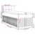 Vidaxl Box spring postelja z vzmetnico modra 80x200 cm blago