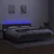 Vidaxl Box spring postelja z vzmetnico LED temno siva 200x200 cm blago