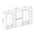 Hanah Home Garderober Kale-7545, 360x190x52 cm, Braon