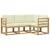 Set vanjskih sofa s jastukom 4 pcs Bijela i krem