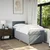 Vidaxl Box spring postelja z vzmetnico svetlo siva 80x200 cm blago