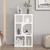 Hanah Home polica za knjige Bohem 90cm, 50 cm, bela