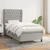 Vidaxl Box spring postelja z vzmetnico svetlo siva 90x190 cm blago