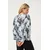 Kaffe Bluza Louise modra/temno siva