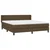 Vidaxl Box spring postelja z vzmetnico temno rjava 180x200 cm blago