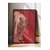WallXpert uramljena slika 115262, beli tigar na crvenoj pozadini, 30 x 40 cm, crni ram