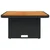 Vrtni stol crni 80 x 80 x 71 cm od poliratana i bagremovog drva