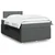 Vidaxl Box spring postelja z vzmetnico temno siva 120x190 cm blago